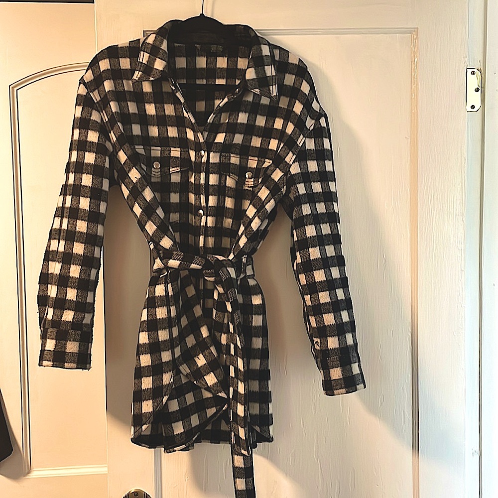 Gingham Wool Shacket
